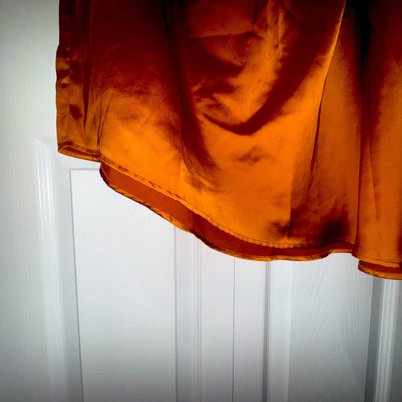 House of Harlow 1960 Size Large Cocktail dress Silky Satin Fabric in Rich Amber - Picture 14 of 15